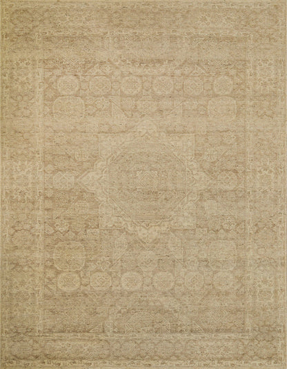 Mamluk Lt. Sand Fine Handmade 5'7"x7'9" Natural Rug