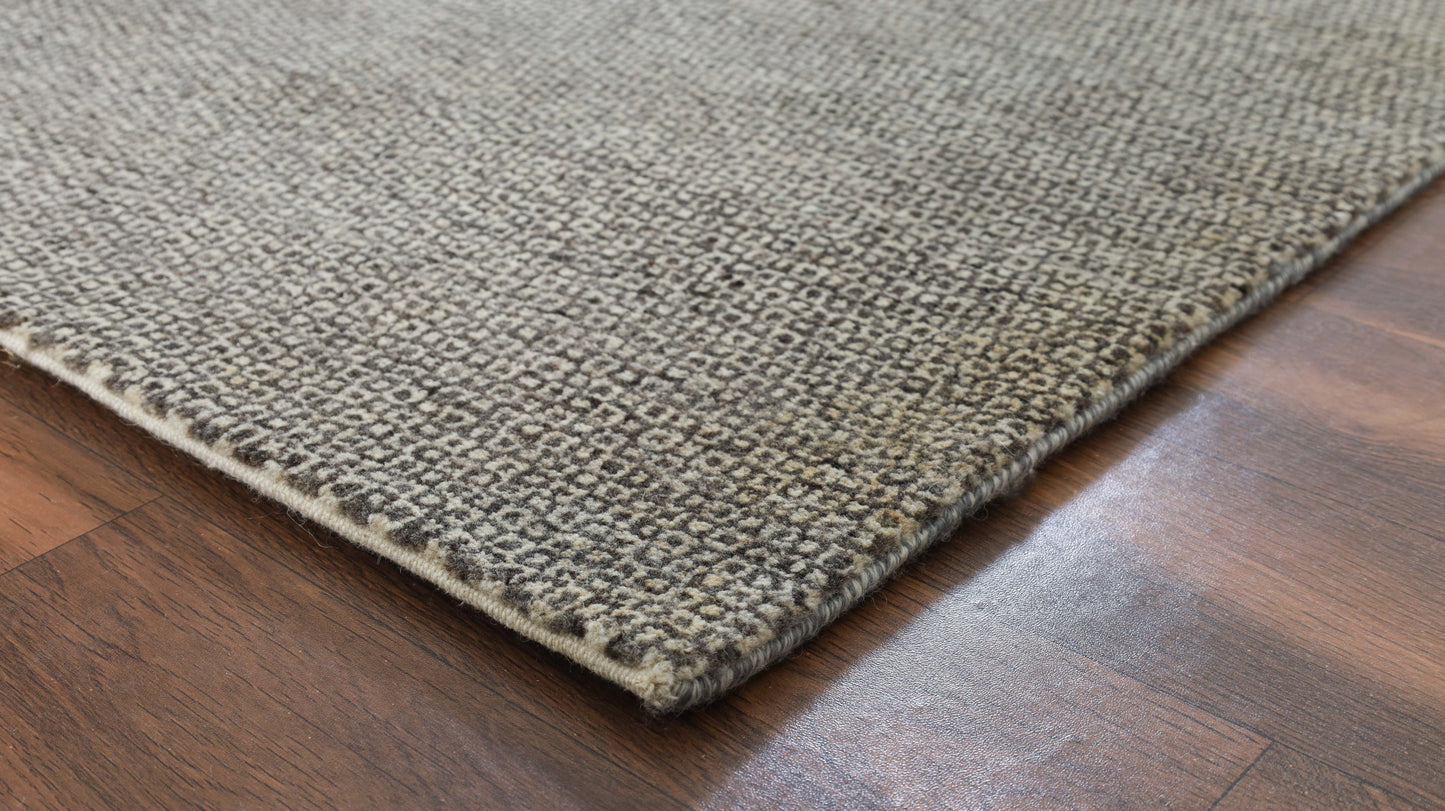 Natura Vertex Grey Handmade Undyed Rug