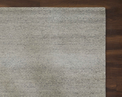 Natura Vertex Light Grey Handmade Undyed Rug