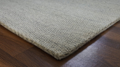 Natura Vertex Light Grey Handmade Undyed Rug