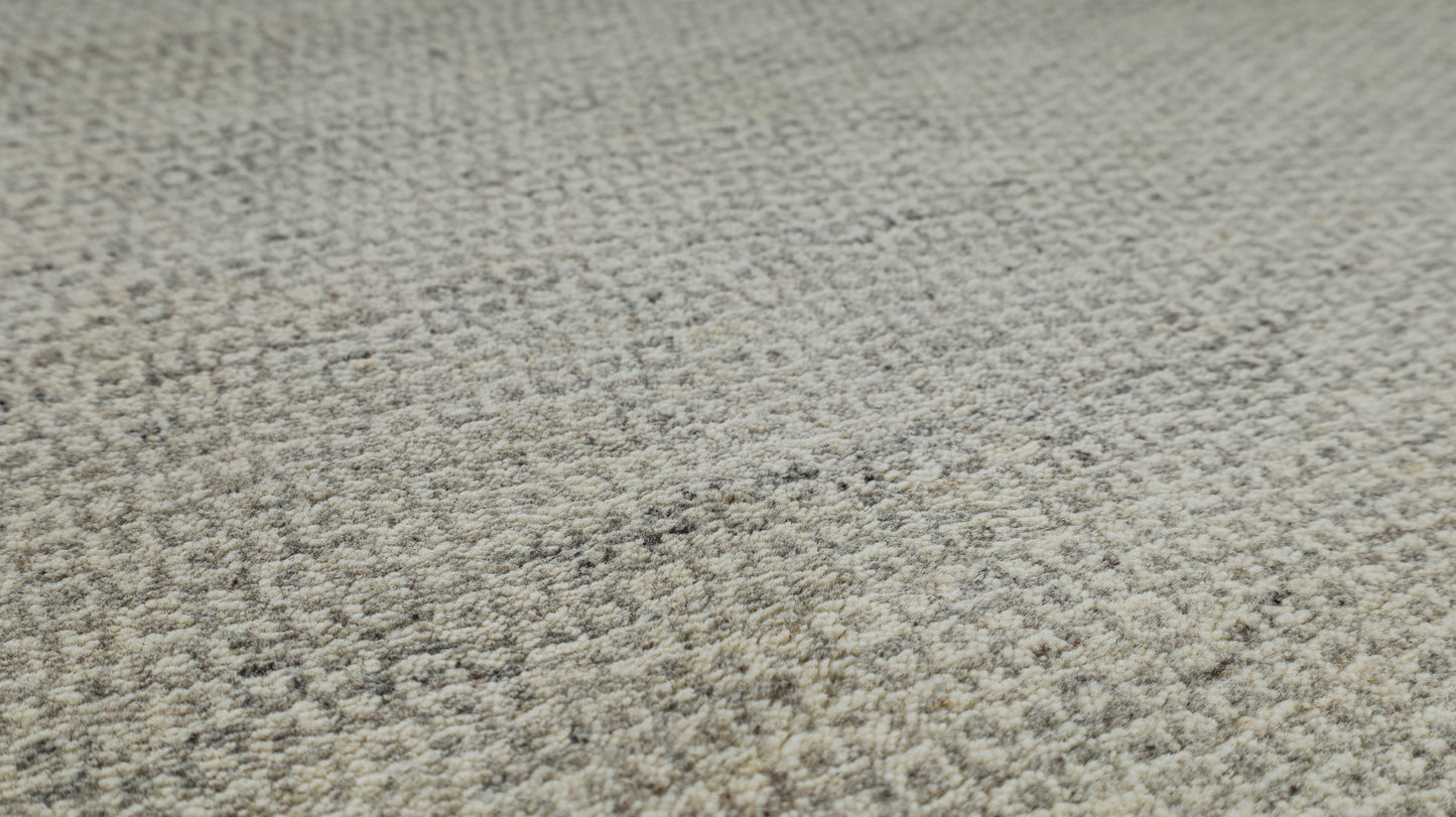 Natura Vertex Light Grey Handmade Undyed Rug