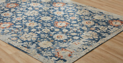 Rosemont RS1206 Denim Blue Tones Power Loom Wool Rug