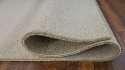 Terra Solid Ivory Handmade Undyed Rug