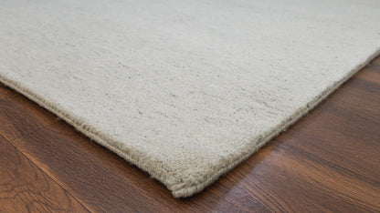 Terra Solid Light Grey Handmade Undyed Rug