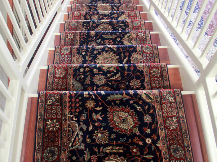 Tabriz stair runner — installed by us - Naperville, IL